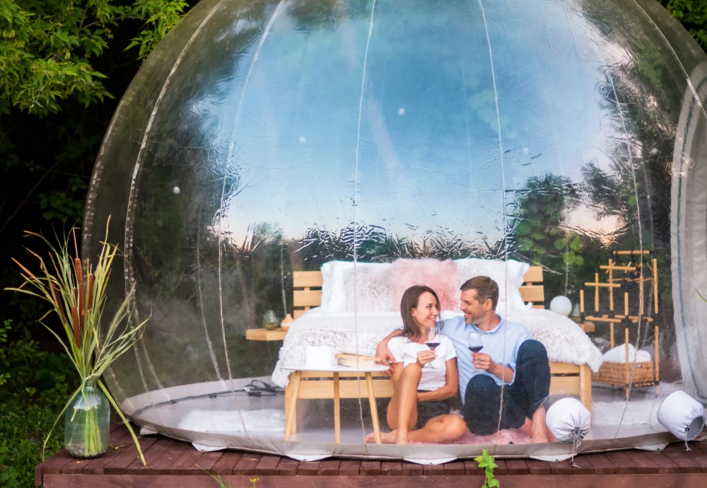 single tunnel bubble tent