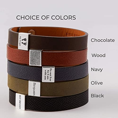 Custom Leather Bracelet Roman Numerals, Valentine Gifts for Boyfriend - Image 4