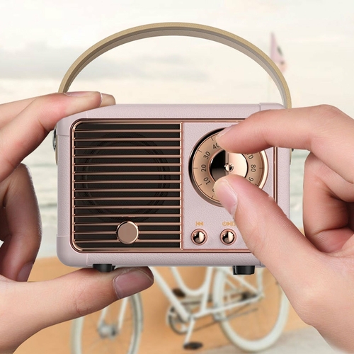 Bluetooth Compact Retro Speakers with Radio - Image 6