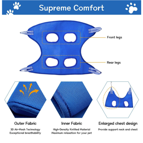 Cat Grooming Restraint Bag with Hammock - Image 7