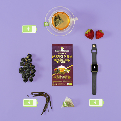 Miracle Tree's Moringa Energy Tea, Grape Vanilla - Image 6