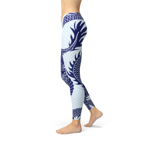 Womens Japanese Dragon Leggings - Image 5