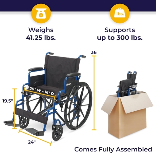 Streak 20” Foldable Wheelchair with Flip-Back Arms ♿✨ - Image 4