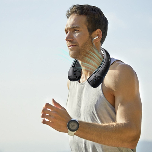 LED Glow Wearable Neck Fan – Hands-Free Cooling Breeze ❄️🌈 - Image 3