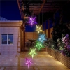 Color Changing Solar Wind Chime with LED Hummingbird Light.
