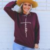 Unshakable Faith graphic sweatshirt with cross design, perfect for faith-based fashion and spiritual.