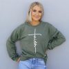 Unshakable Faith Christian Sweatshirt for Women.