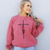 Unshakable Faith graphic sweatshirt with inspirational design for faith and confidence. Perfect for.