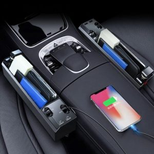 Car Seat Gap Organizer with USB Charging