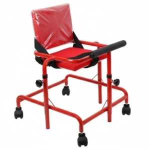 Cerebral Palsy Walker with Casters – Red Frame