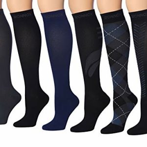 Ronnox 6-Pair Compression Socks Set 12-14/16-20 mmHg