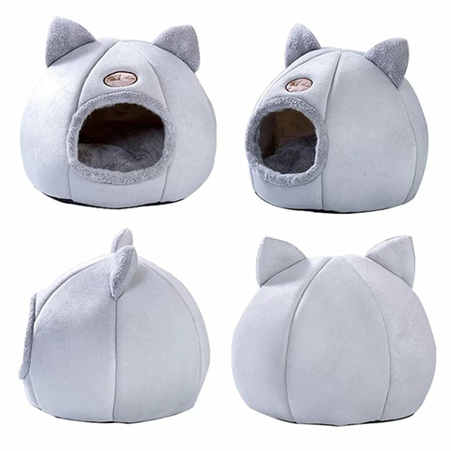 Warm & Cozy 2-in-1 Cat House Bed