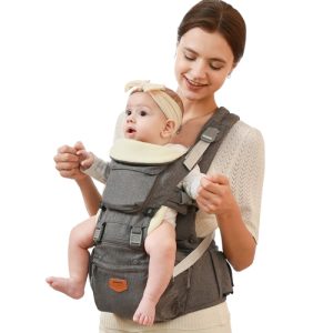 6-in-1 Ergonomic Baby Carrier with Hip Seat & Storage