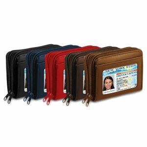 RFID Genuine Leather Wallet with ID Window