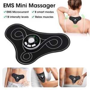 Portable EMS Electric Muscle Massager for Neck, Back, Legs & Full-Body Relaxation