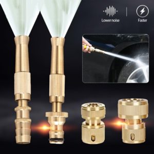 High-Pressure Brass Spray Nozzle Water Gun with Quick Connector