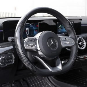 Carbon Fiber Style Universal Car Steering Wheel Cover Set – 1 Pair