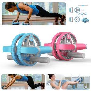 All-in-One Abdominal Wheel Fitness Training Set with Pull Strap