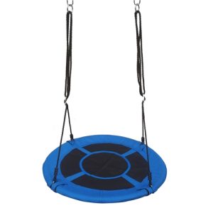 Outdoor Kids Round Nest Swing with Adjustable Rope & Sturdy Frame