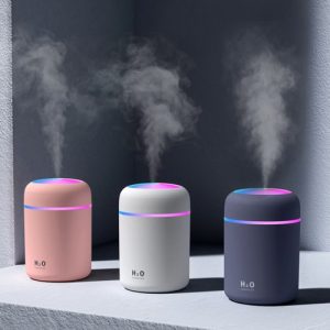 GlowMist 300ml Mini USB Humidifier – Colorful Night Light & Refreshing Cool Mist Anywhere