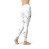 White FlexSculpt leggings with cutouts and 4-way stretch for activewear.